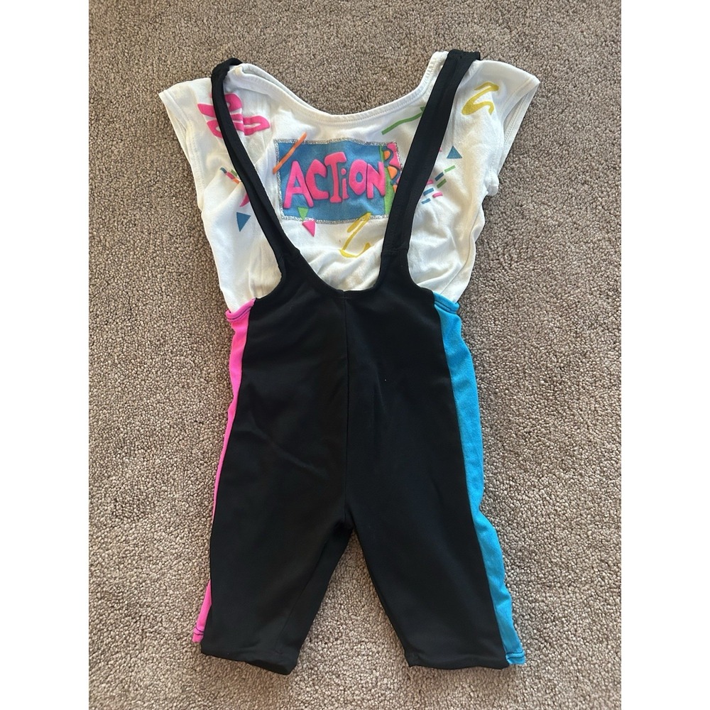 vintage 80s Retro Jacques Morét kids' unitard Size Youth Small 4/5